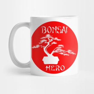 Lettering 'BONSAI HERO' with bonsai tree Mug